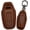 Keychain-A-Dark-Brown, variant on Key Fob Cover Compatible with Fit for Audi A5 A5L A6 A6L Q6L Q6 RSQ6 RS6 SQ6 S6 E-tron 2024-2025, Leather Vehicle Key Remote Protector Key Case Antiscratched Full Protection Black Keychain Case Hold
