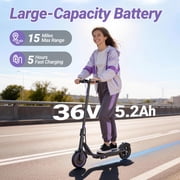 Electric Scooter for Adults, Youth & Big Kids – 19 MPH, 19 Miles Range, Foldable E Scooter with App Control, Dual Braking & Lights, Lightweight Commuting Scooter