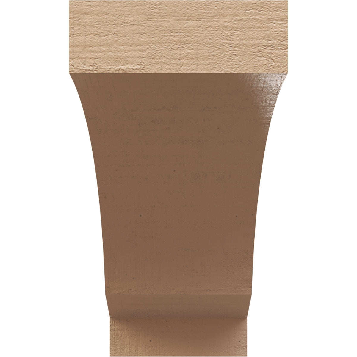 6"W x 18"D x 12"H Classic Moab Rough Cedar Woodgrain TimberThane Corbel, Primed Tan