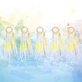 thumbnail image 1 of WEUVEB 5Pcs Dance Streamers for Children Assorted Color Silk Fiber Gymnastics Ribbon Round Handle, 1 of 8