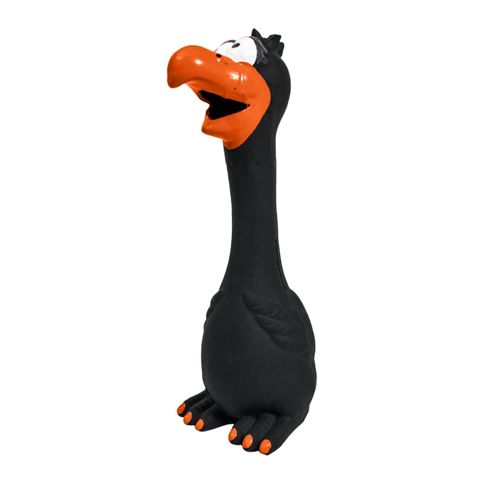 Clearance! Dog Toys Squeaky Chicken - Latex Bouncy Toy Durable Rubber Chicken Interactive Sound and Fetch Fun Black