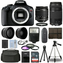 Canon EOS T7 DSLR Camera   4 Lens Kit 18-55mm IS   75-300mm   16GB Top Value Kit