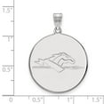 thumbnail image 2 of 14k White Gold LogoArt Official Licensed Collegiate Longwood University (LU) XL Disc Pendant, 2 of 4