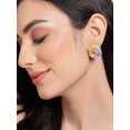 thumbnail image 3 of Gold Plated Designer Geometric Hoops, 3 of 4