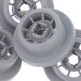 thumbnail image 3 of Mobutofu 4Pcs Grey Plastic Dishwasher Lower Rack Wheel For Homeowners, 3 of 5