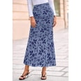 thumbnail image 7 of BTFBM Womens Floral Mesh Maxi Skirt Fall Elastic High Waisted Boho Elegant Mermaid Long Skirts for Women, 7 of 7