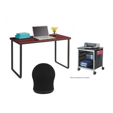 Safco Workstation With Scoot Printer Stand And Swivel Ball Chair