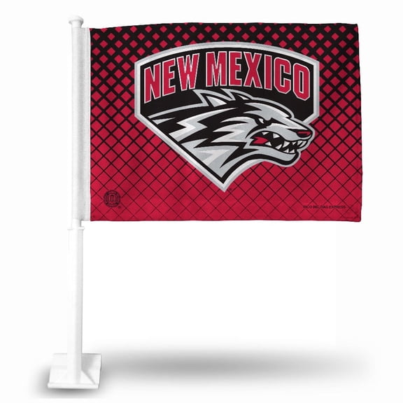 New Mexico NCAA Lobos 14x19 Double Sided Window Mount Car Flag