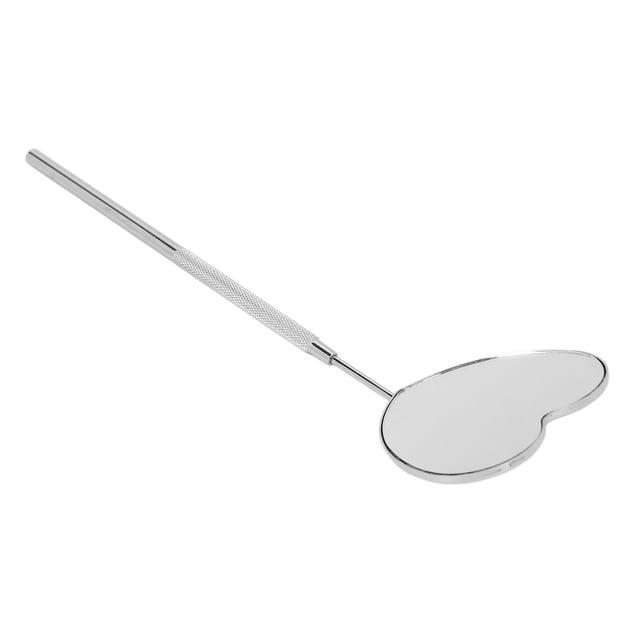 Lash Mirror, Detachable Heart Shaped Stainless Steel Eyelash Mirror, Portable Makeup Mirror, Eyelash Extension Supplies with Knurled Handlefor Extensions, Makeup Inspection