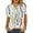 White, variant on KDFJPTH T Shirts For Women Trendy Graphic Tops Short Sleeve Summer Trendy Printed Tee Shirt Button Neckline Ladies Blouses Tshirts