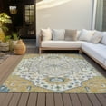 thumbnail image 6 of Addison Rugs Chantille Indoor/Outdoor Traditional Vintage Gold Washable Rectangle Rug, 5' x 7'6", 6 of 6