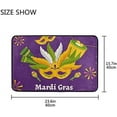 thumbnail image 7 of GZHJMY Mardi Gras Door Mats Non-Slip Washable Indoor Outdoor Entrance Welcome Floor Mat for Kitchen Bathroom Bedroom Home Decor, 23.6"x15.7", 7 of 7