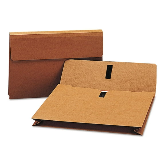 Smead 77145 Two Inch Expansion Wallet with Hook-and-Loop fastener, Legal, Redrope