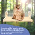 thumbnail image 6 of Suction Cup Folding Cat Window Perch No Drilling Wood Frame Cat Window Hammock for Indoor Living Room Bedroom, 6 of 10
