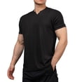 thumbnail image 2 of Yaoyar Men Breathable Casual Sports Fitness T Shirt Gym Workout V Collar Polo Shirts Summer Classic Pullovers, 2 of 8
