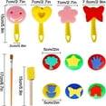 thumbnail image 3 of 29Pcs Kids Painting Brushes Set, Early Learning Kids Sponge Paint Brush Set, Washable Mini Flower Craft Painting Shapes Stamps Drawing Tools for Kids Toddlers Art Supplies Gifts, 3 of 8