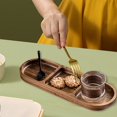 thumbnail image 6 of Inerposs Vintage Wooden Dinner Plates, Compartmentalised Serving Plank, Oval Prep Plate for Sushi and Dipping, Durable Wooden Tableware for Home Entertaining, Stylish Restaurant Quality Dining Dish, 6 of 6