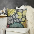 thumbnail image 2 of Throw Pillow Cover Dahlia Flowers Nature Petal Yellow Gray Square Pillow Case Cushion Cover for Home Car Decorative Linen, 2 of 5