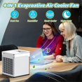 thumbnail image 4 of Cooling Fan with 7 Colors LED Light, Ice Cooling Fan Evaporative Air Cooler for Room Office, 4 of 5