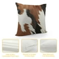 thumbnail image 4 of ONETECH  Western Cowhide Throw&nbsp;Pillow&nbsp;Covers Cow Print Pillow&nbsp;Covers Farmhouse Bull Highland Cattle Cushion&nbsp;Covers for Boys Teen Men White Brown Animal Skin Car, 4 of 5