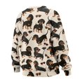 thumbnail image 6 of Yuyamidu Oversized Graphic Sweatshirt for Women Dachshund Women's Novelty Sweatshirts with Pocket Long Sleeve Pullover Crewneck Loose Fit Shirt Home Office Party Clothing XL, 6 of 7