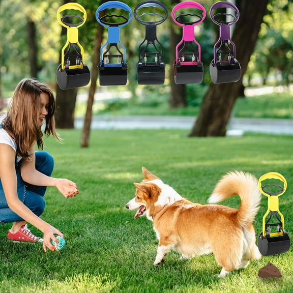 HengDidi Portable Dog Pooper Scooper with Foldable Design, Hygienic Waste Cleanup Tool for Pets, Includes Storage Bag