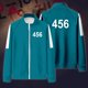 thumbnail image 1 of Squid Game Hombres Mujeres Disfraces Cosplay Deportes Cremallera Cardigan Ronda Seis Impresión digital Pocket Jacke ZefeiWu 8390614338876, 1 of 1