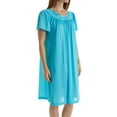thumbnail image 1 of Robe à Manches Courtes pour Femmes Shadowline 36280 Petals (Turquoise 2X), 1 of 4