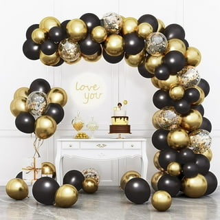  PartyWoo Black and Gold Balloons, 59 pcs Black Balloons, Gold  Balloons, Gold Metallic Balloons, Gold and Black Party Decorations,  Graduation Decorations, Graduation Balloons : Home & Kitchen