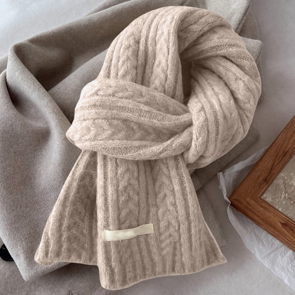 Women's Wool Scarf ,Winter Checked Scarves for Women, Large Soft Thick Shawls and Wraps