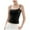 Black, variant on DVKOVI Women's Square Neck Tank Top Cropped Camisole Sleeveless Basic Tops with Adjustable Spaghetti Straps