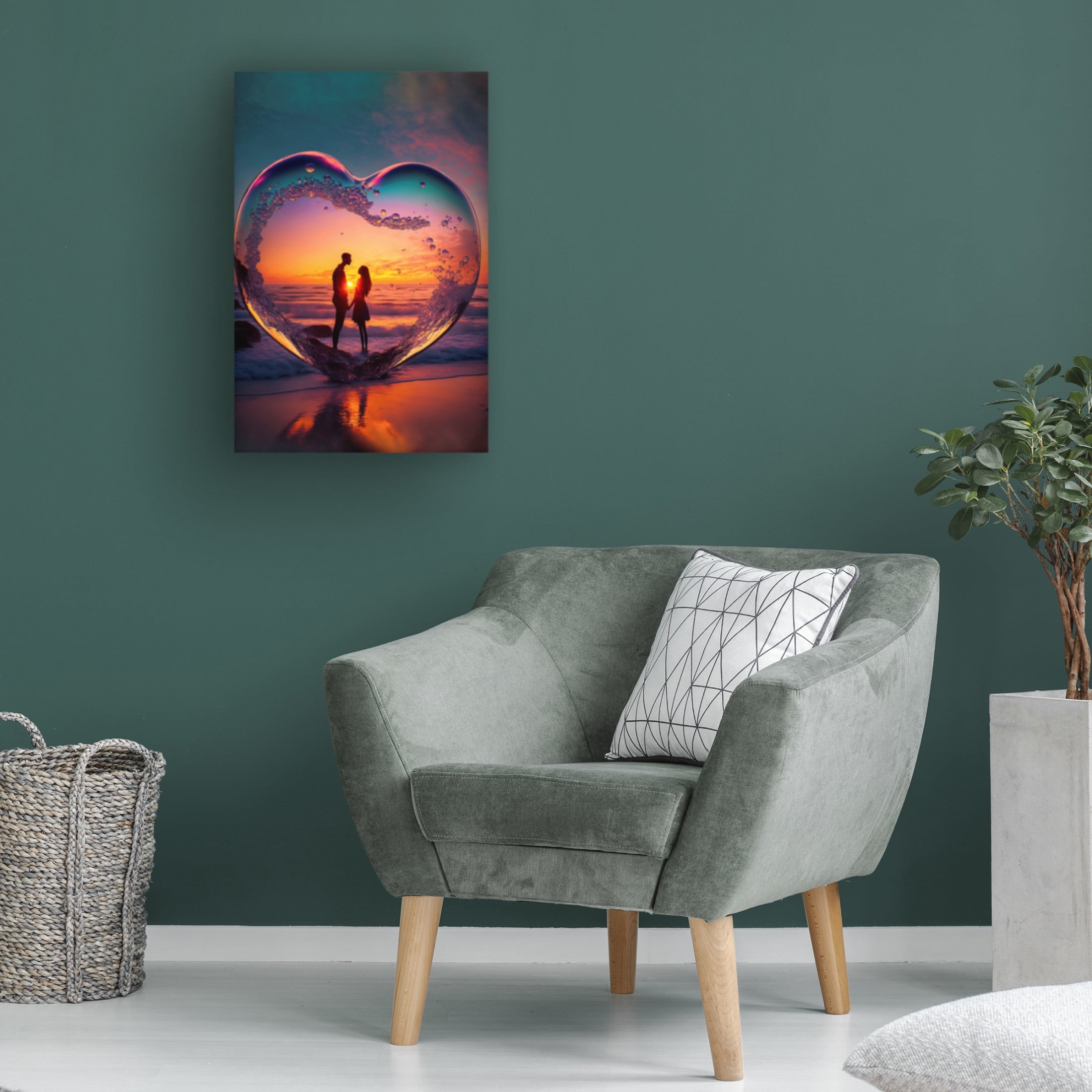 Canvas Wall Art - Ray Heere 'Love Is In The Air 1' Wall Art for Living Room, Bedroom, or Office Décor by Trademark Fine Art - 12 x 19 Inches