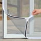 thumbnail image 2 of Mosquitera blanca gris para ventana, marco magnético blanco, 120x150 cm, antimosquitos, 2 of 5