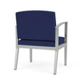 thumbnail image 3 of Amherst Steel Reception Waiting Oversize Guest Chair / Silver Steel / Blue, 3 of 3