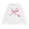 thumbnail image 7 of Miluxas Bow Sweatshirt Girls Valentine Tops Long Sleeve Crew Neck Pullover Tops Cute Love Print Casual Sweatshirts, 7 of 7