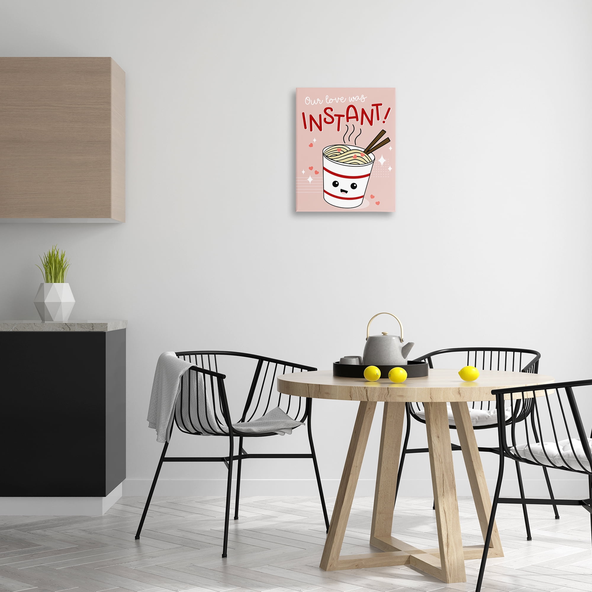 Stupell Industries Love Was Instant Noodles Food & Beverage Painting Wrapped Canvas Art Print Wall Art, 16 x 20