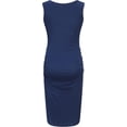 thumbnail image 3 of Maternity Dresses for Daily Baby Shower and Photography, Sleeveless Tank Dresses Side Ruching Womens Bodycon Dress, Navy Blue, X-Large, 3 of 6