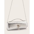 thumbnail image 3 of REMANLAND Women's PVC Tote Clutch Bag, Evening Handbag with Detachable Chain Strap for Wedding Party Prom, 3 of 7