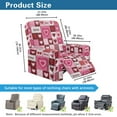 thumbnail image 3 of Renewold Sofa Recliner Cover Heavy Duty Cover for Recliner 4 Pieces Washable Reclining Couch Slipcover Polyester Spandex Furniture Protector for Valentine's Day Decor, Heart Patchwork Pink, 3 of 8