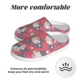thumbnail image 6 of Goofa Rose Flowers Print Womens Mens Cotton Lightweight House Slippers , Washable Home Slippers,Indoor Comfy Bedroom Cozy Slippers-37/38, 6 of 7