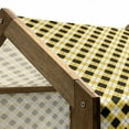thumbnail image 5 of Geometric Pet House, Argyle Pattern with Rhombuses and Dotted Lines Grid Plaid Design, Outdoor & Indoor Portable Dog Kennel with Pillow and Cover, 5 Sizes, Yellow Black and White, by Ambesonne, 5 of 5