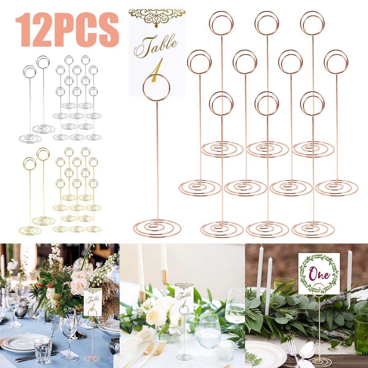 12 Pack 8.66 Inch Table Number Holder Wedding Table Name Card Holder