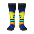 thumbnail image 2 of Lsque Geometry Dash Printed Crew Socks Men's Women's LightWeight Thin Casual Calf Socks ,Knee High Socks,Cotton Socks, 2 of 9