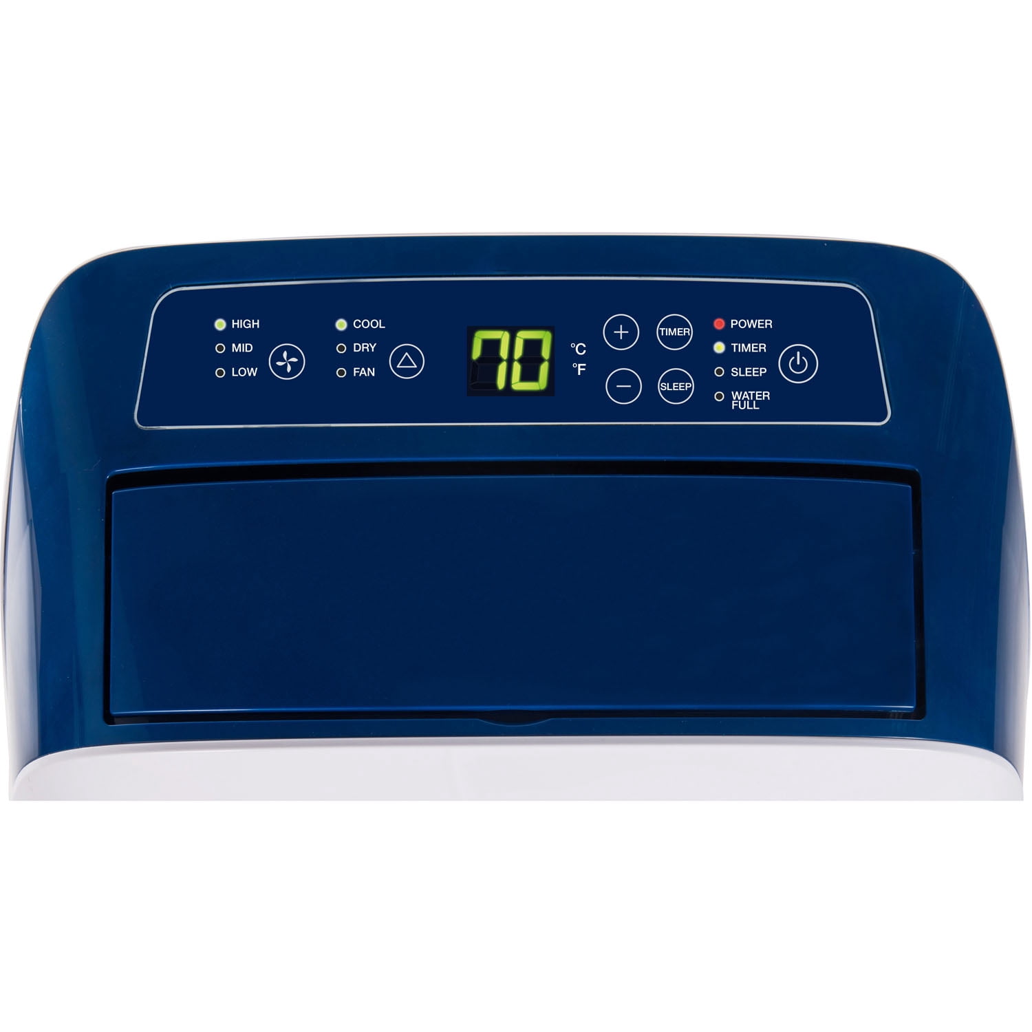 Honeywell HL10CESWB 10,000 BTU 115V Portable Air Conditioner for Rooms Up To 450 Sq. Ft. with Remote Control, White/Blue