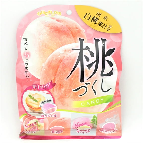 Senjakua Peach Assort Candy Fruit 5 Flavors 85g 白桃果汁什錦糖