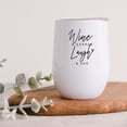thumbnail image 3 of Koyal Wholesale Funny Wine A Little Laugh A Lot Wine Tumbler with Lid Stainless Steel Insulated, 3 of 5