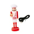 thumbnail image 3 of FVDPWYE Christmas Nutcracker Figurine 11.22'' Tall with Lights Standing Decorative Nutcracker Ornament for Desktop Centerpiece Family Red White Gift Box, 3 of 9