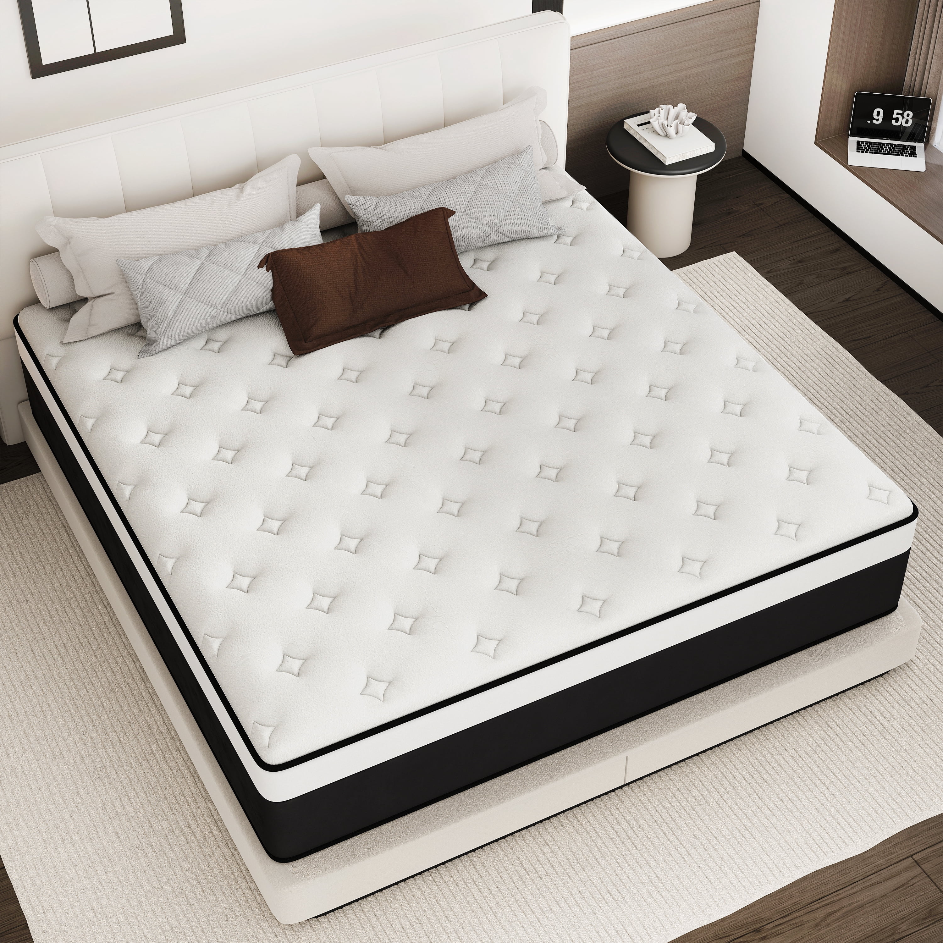DalisTairy 14 inch Hybrid Mattress in a Box, Gel Memory Foam and Pocket Spring ,Queen Mattress