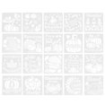 thumbnail image 1 of Miangastore Thanksgiving Drawing Stencils Plastic Reusable 20Pcs 8X8in, 1 of 8