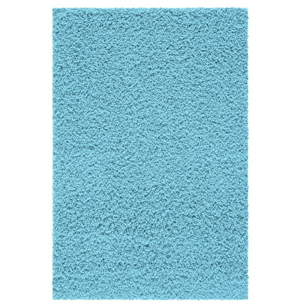 Mainstays Machine Washable Solid Shag Area Rug Turquoise 3 X4 8 Walmart Com Walmart Com